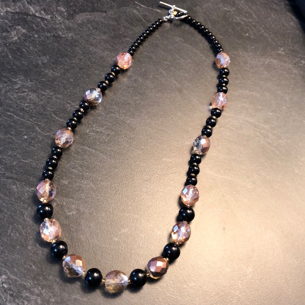 Multi Color Glass Bead Necklace